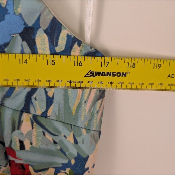 NWT Belle Badgley Mischka Women's Size 12 Royal Multi Halter Dress Floral Print - Picture 14 of 15